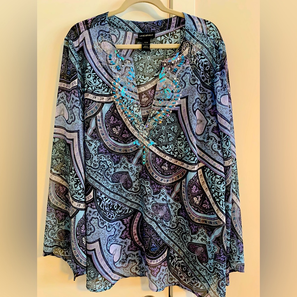 Lane Bryant Paisley Blouse